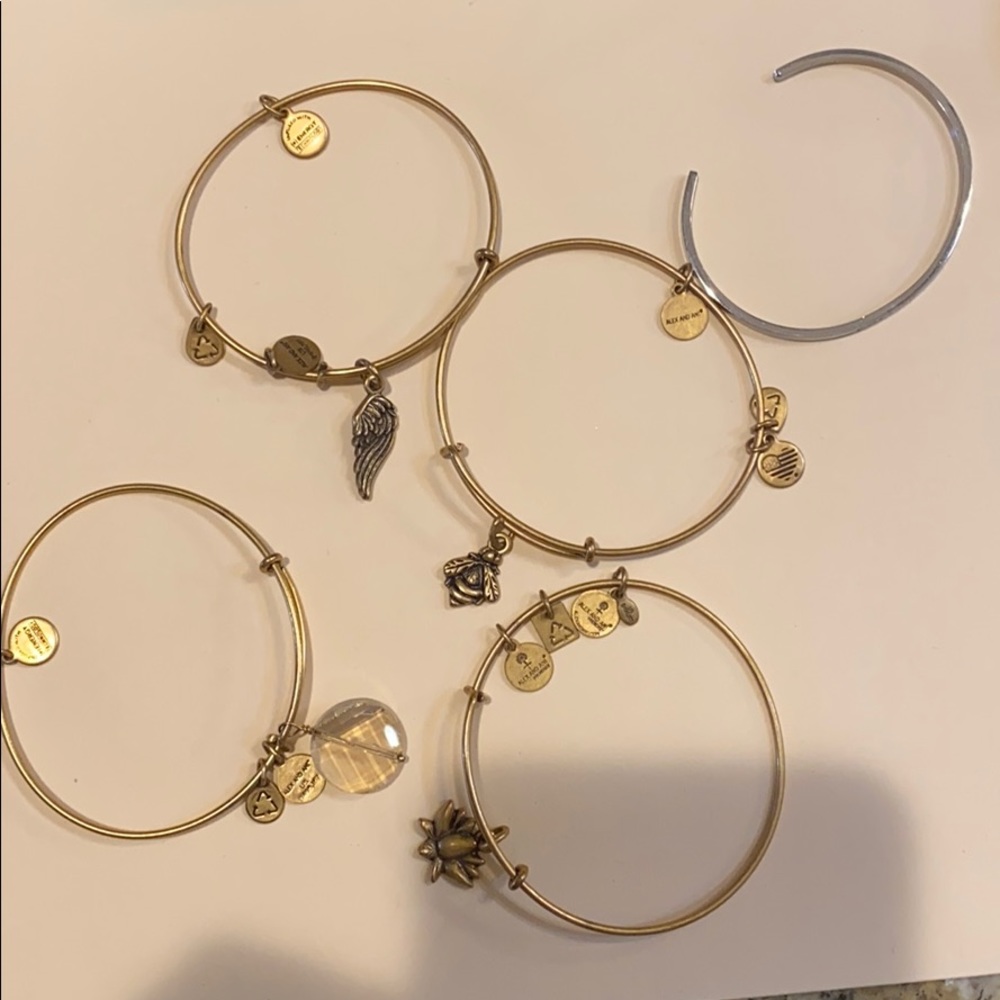 Lot of 5 Alex and Ani Bracelets
